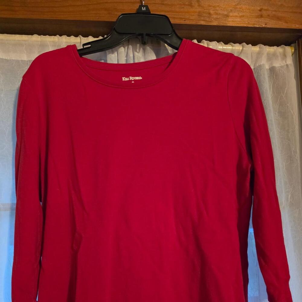 Kim Rogers Long Sleeve Red Top